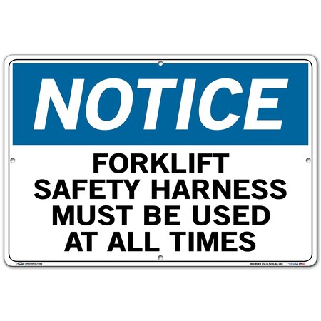 Vestil Aluminum Composite Sign, 12-1/2" H, 18-1/2" W, Aluminum Composite, Rectangle, SI-N-52-D-AC-130 SI-N-52-D-AC-130